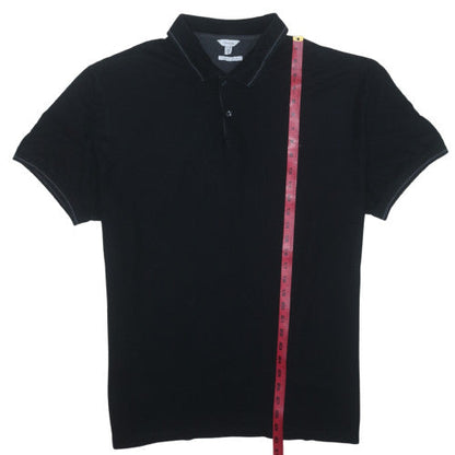 Calvin Klein Men's Black 2XL Pima Cotton Short Sleeve Polo Shirt