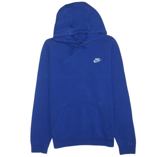 Nike Men Blue Pullover Hoodie Small Fleece Logo Sportswear