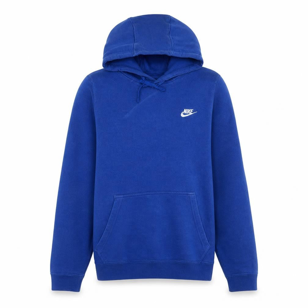 Nike Men Blue Pullover Hoodie Small Fleece Logo Sportswear