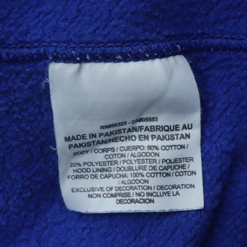 Nike Men Blue Pullover Hoodie Small Fleece Logo Sportswear