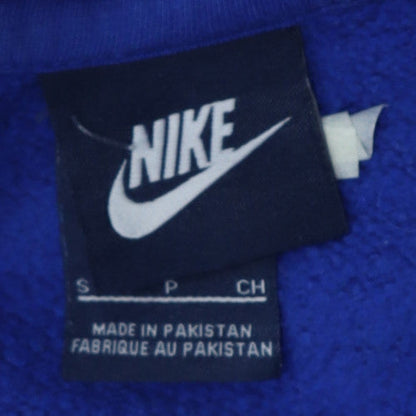 Nike Men Blue Pullover Hoodie Small Fleece Logo Sportswear