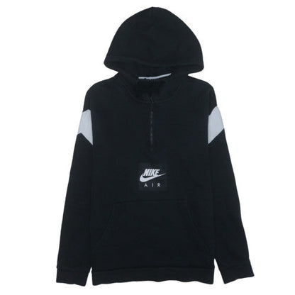 Nike Air Men's Black M Pullover Hoodie 1/2 Zip Fleece Sweatshirt