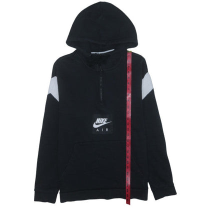 Nike Air Men's Black M Pullover Hoodie 1/2 Zip Fleece Sweatshirt