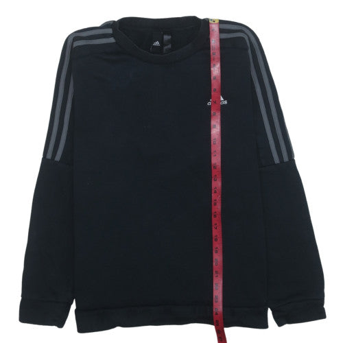 adidas Men’s Black Crew Neck Pullover Sweatshirt M Sports Fleece