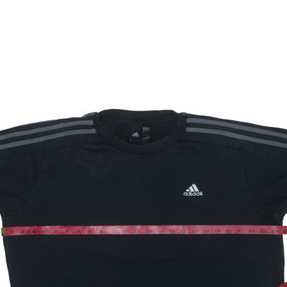 adidas Men’s Black Crew Neck Pullover Sweatshirt M Sports Fleece