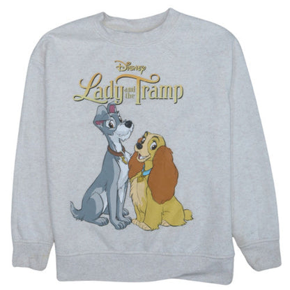 Disney Women’s Beige Lady and the Tramp Pullover Sweatshirt 2XS