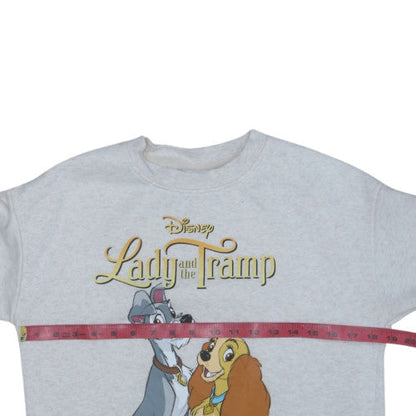 Disney Women’s Beige Lady and the Tramp Pullover Sweatshirt 2XS