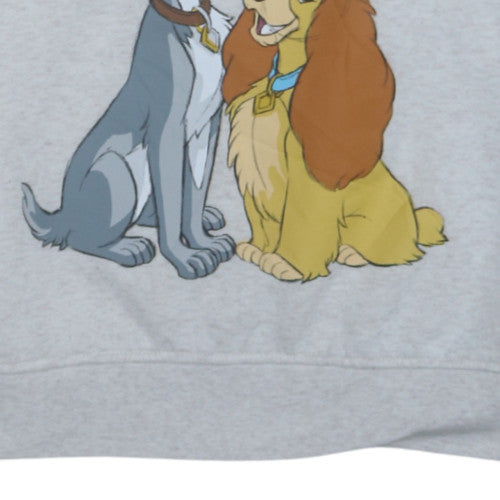 Disney Women’s Beige Lady and the Tramp Pullover Sweatshirt 2XS