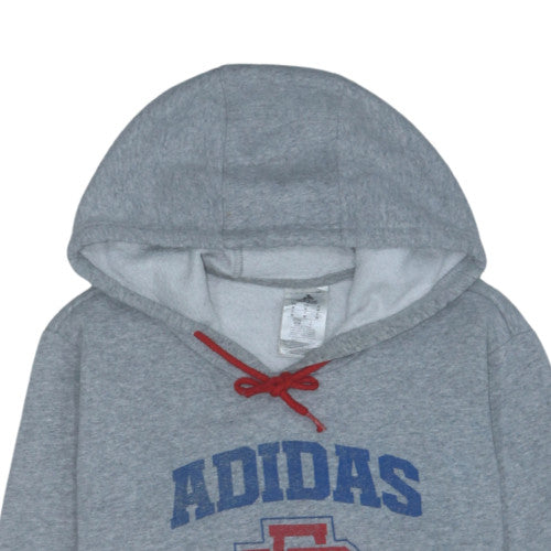Adidas Men's Grey Pullover Hoodie M Sports Graphic Fleece