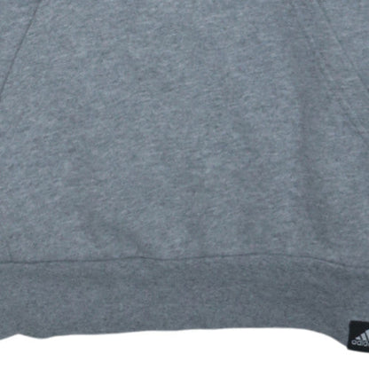 Adidas Men's Grey Pullover Hoodie M Sports Graphic Fleece