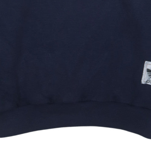 Adidas Mens Blue Crew Neck Sweatshirt L Regular Fit Vintage Logo