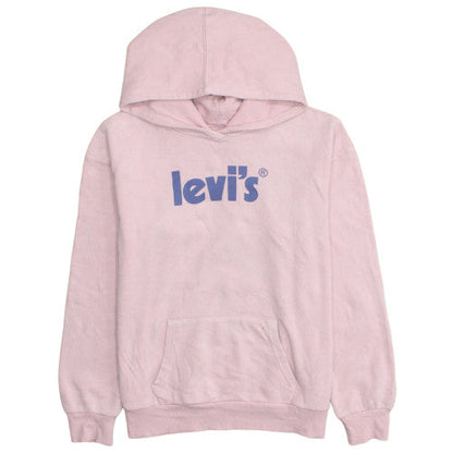 Levi's Girls Pink Logo Pullover Hoodie Size 14 Years Fleece Hooded Sweatshirt