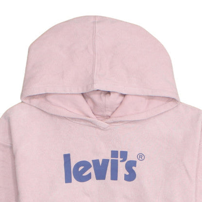 Levi's Girls Pink Logo Pullover Hoodie Size 14 Years Fleece Hooded Sweatshirt