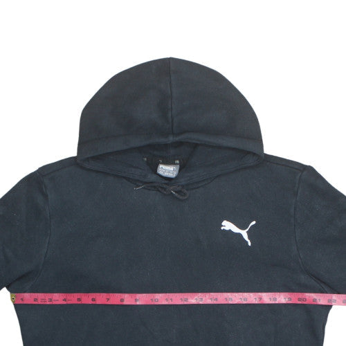 Puma Men's Black Pullover Hoodie M Logo Fleece Sweatshirt
