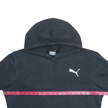 Puma Men's Black Pullover Hoodie M Logo Fleece Sweatshirt