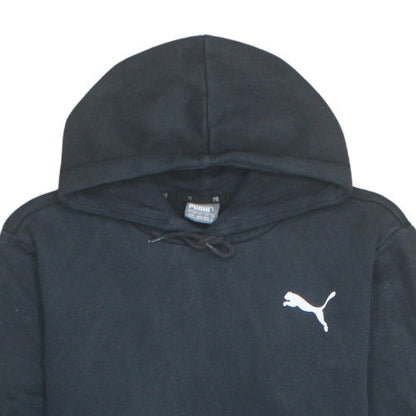 Puma Men's Black Pullover Hoodie M Logo Fleece Sweatshirt