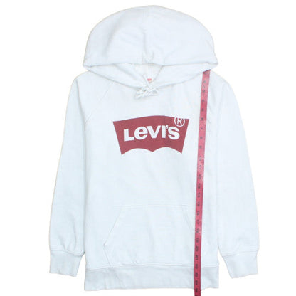 Levi's Men's White Logo Pullover Hoodie Size M