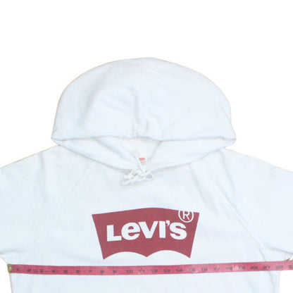 Levi's Men's White Logo Pullover Hoodie Size M