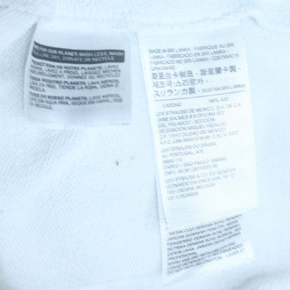 Levi's Men's White Logo Pullover Hoodie Size M