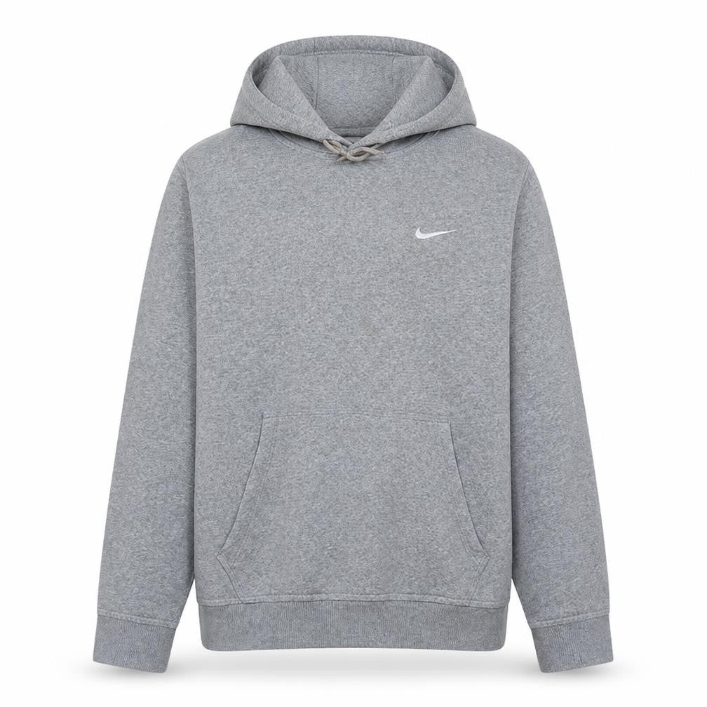 Nike Men's Grey Pullover Hoodie M Fleece Regular Fit Sportswear
