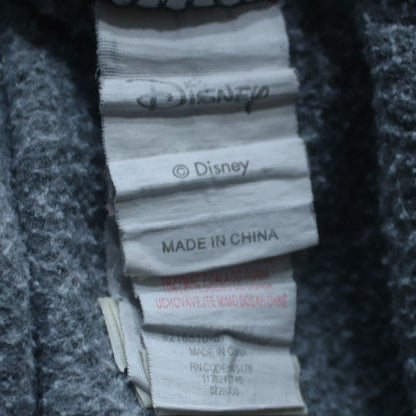 Disney Women Grey Stitch Graphic Crew Neck Pullover Sweatshirt Size 10/12