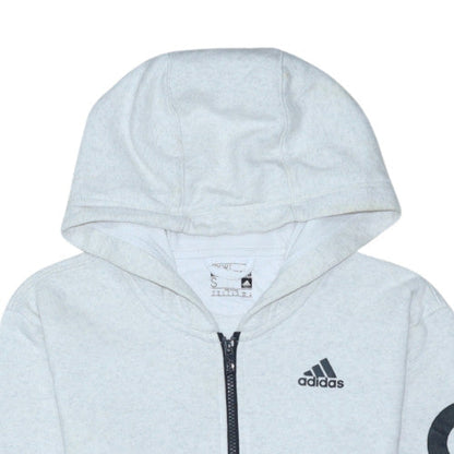 Adidas Women Grey Full Zip Hoodie Small Sport Essentials