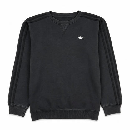 adidas Men's Black Classic Trefoil Crew Neck Sweatshirt Size M