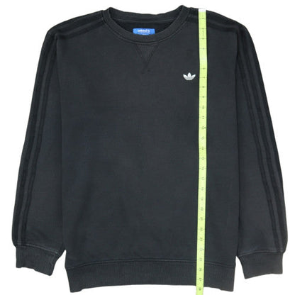adidas Men's Black Classic Trefoil Crew Neck Sweatshirt Size M