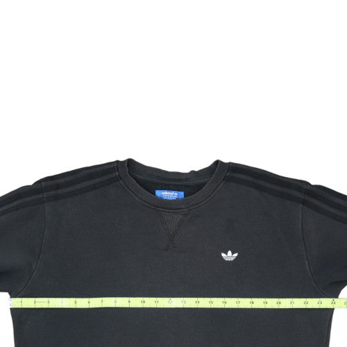 adidas Men's Black Classic Trefoil Crew Neck Sweatshirt Size M