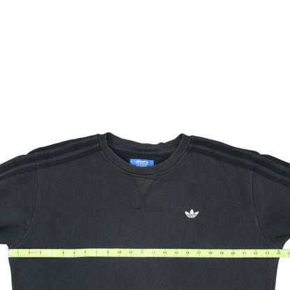 adidas Men's Black Classic Trefoil Crew Neck Sweatshirt Size M