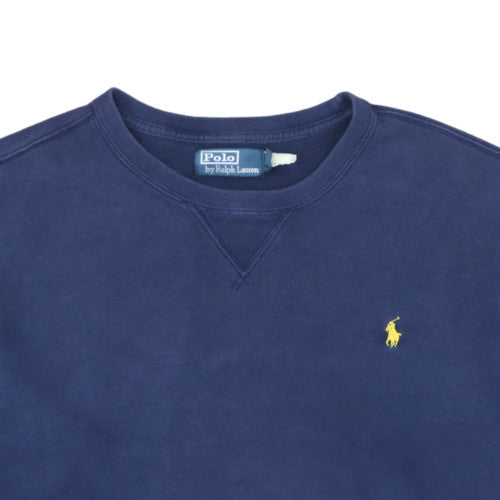 Polo Ralph Lauren Men's Blue XL Crew Neck Cotton Sweatshirt