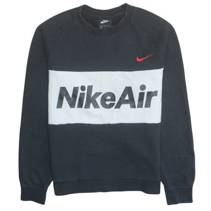 Nike Men's Black Crew Neck Pullover Sweatshirt Size S Cotton Blend