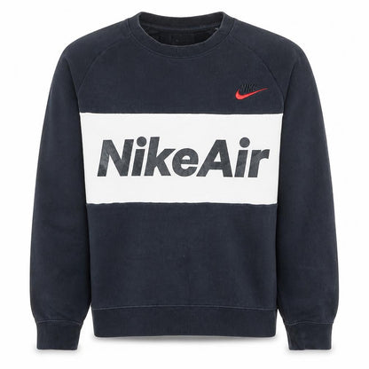 Nike Men's Black Crew Neck Pullover Sweatshirt Size S Cotton Blend