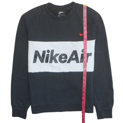 Nike Men's Black Crew Neck Pullover Sweatshirt Size S Cotton Blend