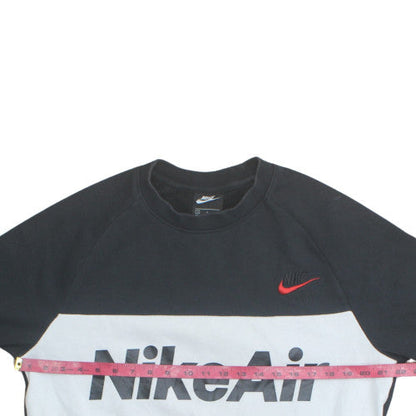 Nike Men's Black Crew Neck Pullover Sweatshirt Size S Cotton Blend
