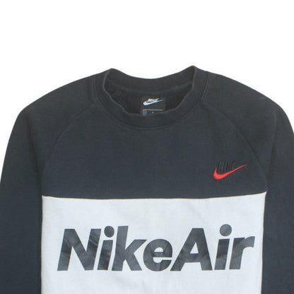 Nike Men's Black Crew Neck Pullover Sweatshirt Size S Cotton Blend