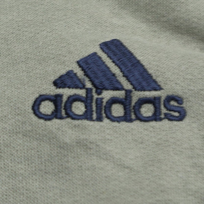 adidas Men's Beige Logo Pullover Sweatshirt L Crew Neck Fleece