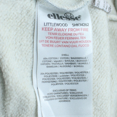 Ellesse Men's Beige Crew Neck Pullover Sweatshirt L Regular Fit