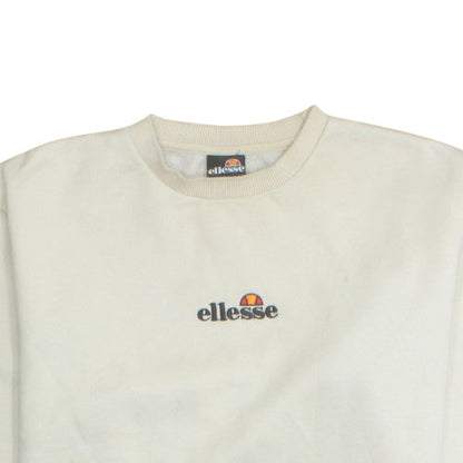 Ellesse Men's Beige Crew Neck Pullover Sweatshirt L Regular Fit
