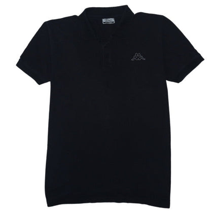 Kappa Men's Black 2XL Polo Shirt Cotton Short Sleeve Collared Top