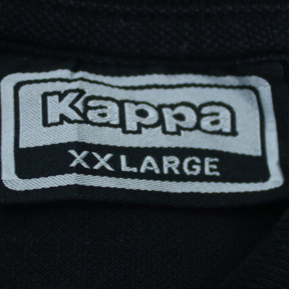 Kappa Men's Black 2XL Polo Shirt Cotton Short Sleeve Collared Top