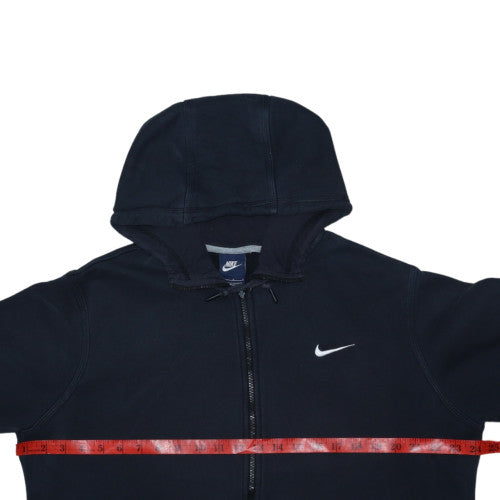 Nike Women's Black Full Zip Hoodie L Cotton Blend Sportswear