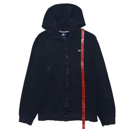Nike Women's Black Full Zip Hoodie L Cotton Blend Sportswear