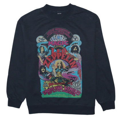 Led Zeppelin Women's Black Cotton Blend Pullover Sweatshirt Size 6