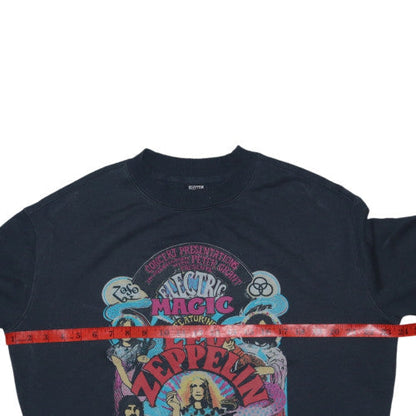 Led Zeppelin Women's Black Cotton Blend Pullover Sweatshirt Size 6