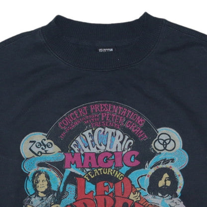 Led Zeppelin Women's Black Cotton Blend Pullover Sweatshirt Size 6