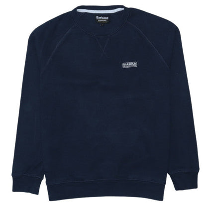 Barbour International Navy Women's L Sweatshirt Crew Neck Cotton Blend
