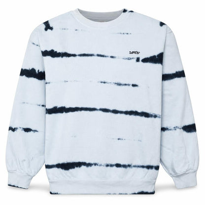 Levi's Womens White Tie-Dye Pullover Sweatshirt Size S