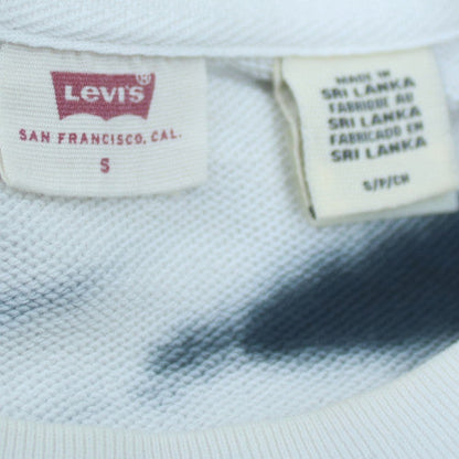 Levi's Womens White Tie-Dye Pullover Sweatshirt Size S