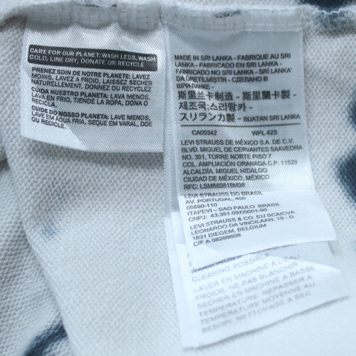 Levi's Womens White Tie-Dye Pullover Sweatshirt Size S